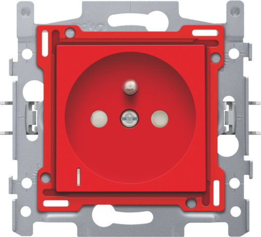 Stopcontact met spanningsaanduiding, penaarde en bescherming