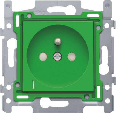 Stopcontact met spanningsaanduiding, penaarde en bescherming