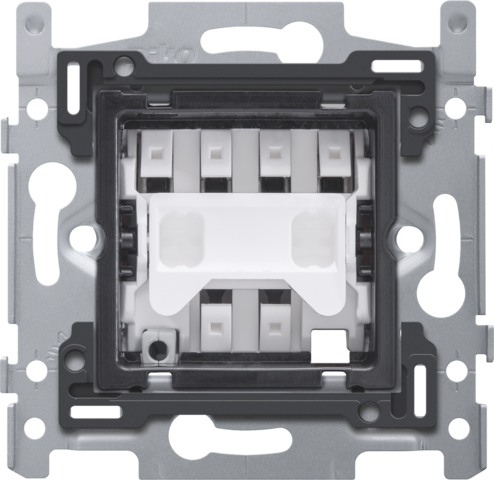 Sokkel voor N.O. of N.G. drukknop met vier aansluitklemmen 1
