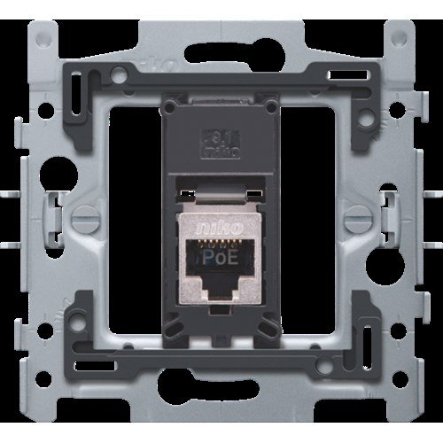 1 RJ45-aansluiting STP Cat. 6A, klaar voor PoE++, vlakke uit