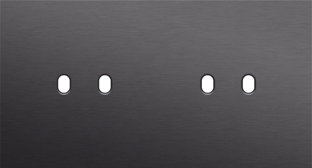 Tweevoudige afdekplaat, horizontaal 71 mm centerafstand, voo