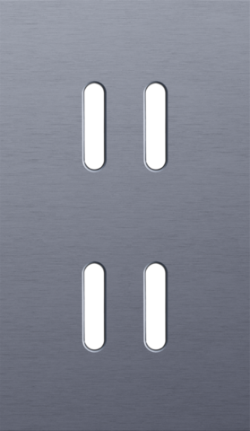 Tweevoudige afdekplaat, verticaal 60 mm centerafstand, voor