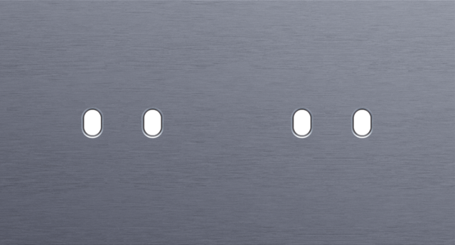 Tweevoudige afdekplaat, horizontaal 71 mm centerafstand, voo