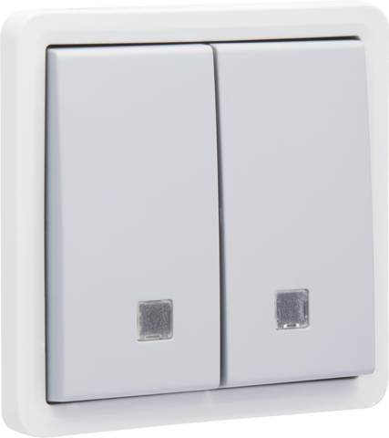 Spuitwaterdichte, verlichtbare dubbele drukknop 10 A/250 Vac