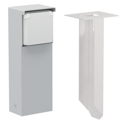 Spuitwaterdichte tuinpaal met enkelvoudig stopcontact, penaa