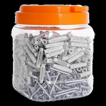 Plug PA6 T6 6x30mm + schroef - doos van 300 st.