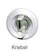 Losse verlichte draaiknop 30mm IP67 transparant, alu ring