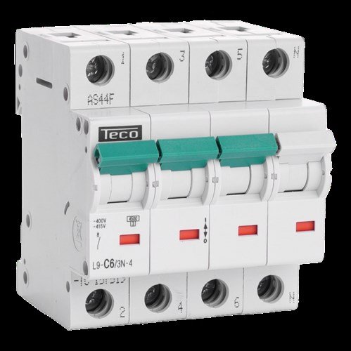 Automaat Teco 3N 6A 4,5kA Curve C