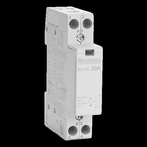 Modulaire contactor B&J 20A 230VAC 2NO