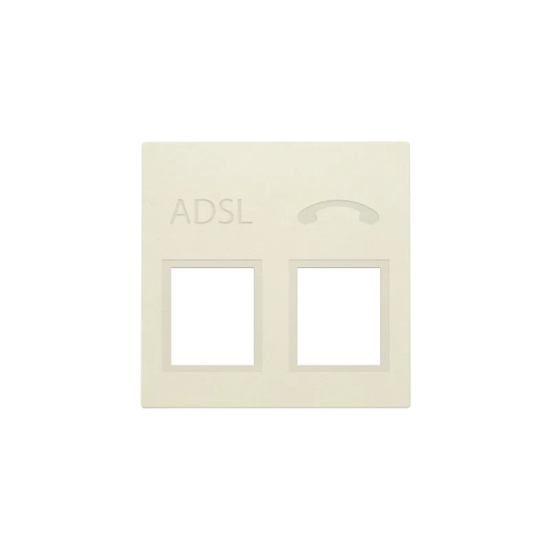 Centraalplaat adsl - tel, cream