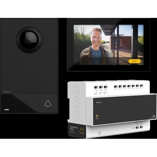 Videokit, 2-draads, met controller, buiten- en binnenpost, v