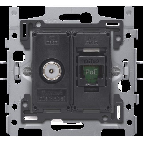 Combinatie coax met RJ45-aansluiting UTP Cat. 6, klaar voor