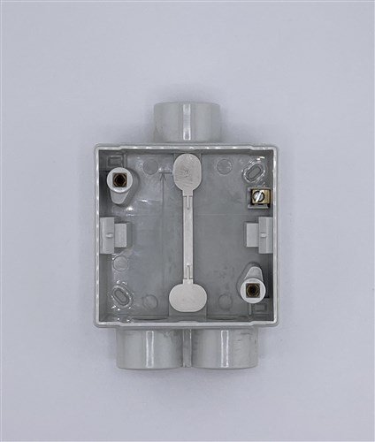 Spatwaterdicht schakelmateriaal - opbouwdoos met 1 x 2 M20-i