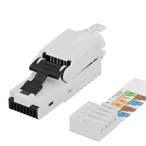 RJ-45 CAT6A UTP tool less connector
