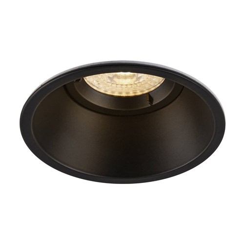 HORN-O inbouwarmatuur, QPAR51, rond, mat zwart, max. 25 W