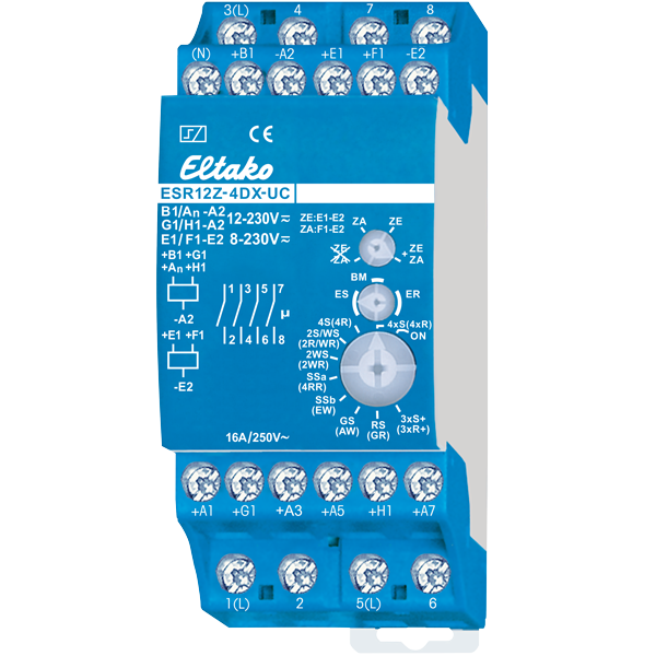 Multif. impulsschak./relais +centr.bed. 4x1 NO 16A