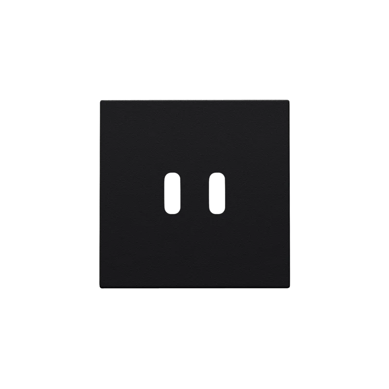 Afwerkingsset voor dubbele smart USB-C-lader, black coated