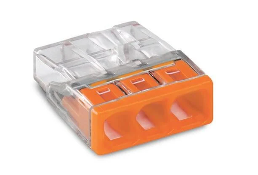 WAGO - 3 x 0,5 2,5mm² transparant oranje/transparent orange - 2273-203