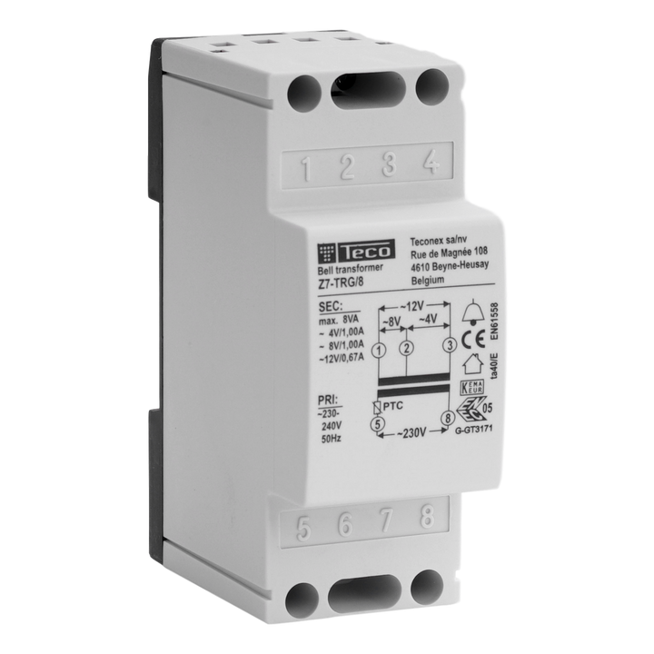 TECO - Beltransformator 8VA 230VAC 4/8/12VAC - Z7TRG8