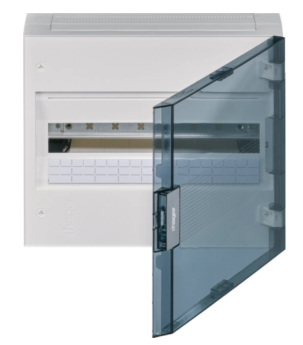 Hager - vega opbouwverdeelkast 1 rij 18 modules doorzichtige deur - VB118R