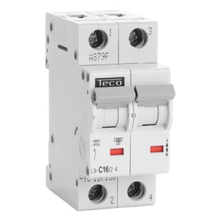 TECO - Automaat 2P 16A 4,5kA Curve C - L9C1624