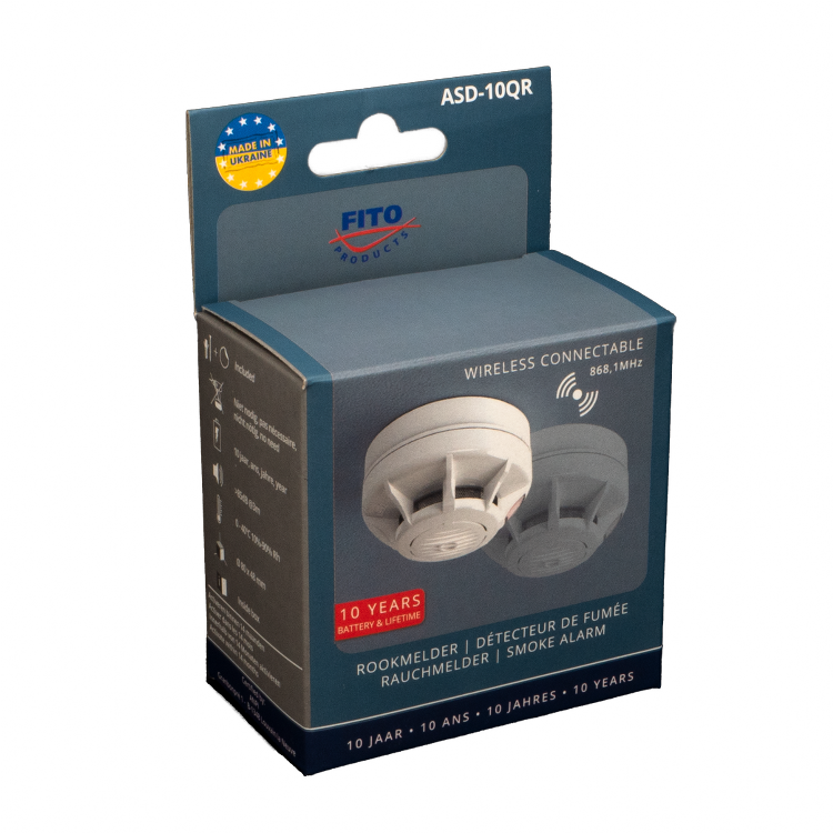 Fito - Draadloos koppelbare rookmelder - ASD-10QR