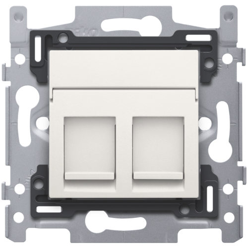 Niko - 2 RJ45 aansluitingen STP Cat. 6A, klaar voor PoE++, vlakke u - 101-66279