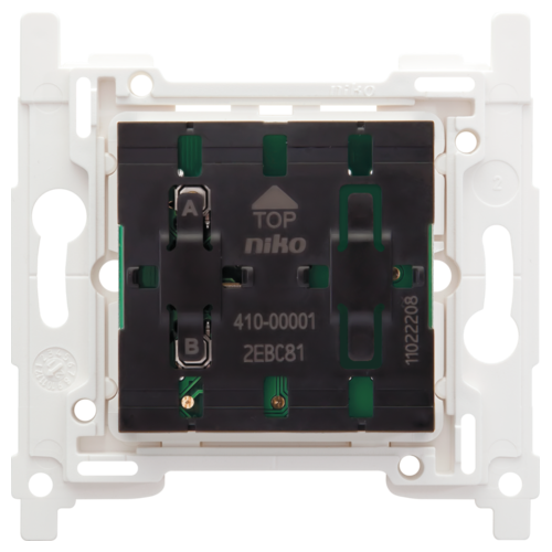 Niko - Sokkel voor draadloze schakelaar met 2 bedieningsknoppen - 410-00001