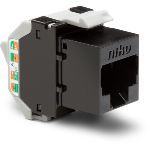 Niko - Onafgeschermde RJ45 connector UTP Cat. 6, klaar voor PoE++, - 650-45062