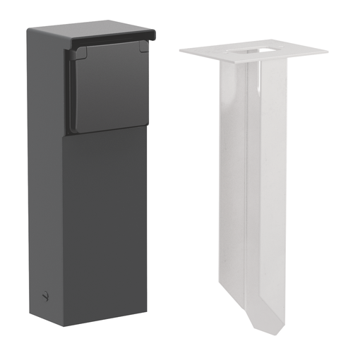 Niko - Spuitwaterdichte tuinpaal met enkelvoudig stopcontact, penaa - 761-36615