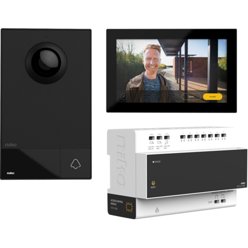 Niko - Videokit, 2 draads, met controller, buiten en binnenpost, v - 510-01501