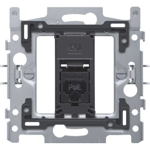 Niko - 1 RJ45 aansluiting UTP Cat. 6, klaar voor PoE++, vlakke uitv - 170-66161