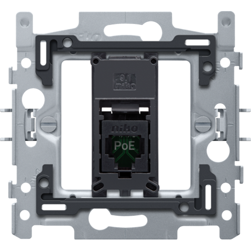 Niko - 1 RJ45 aansluiting UTP Cat. 5E, klaar voor PoE++, vlakke uit - 170-66151