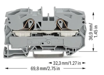 WAGO - 2 conductor through terminal - 2016-1201