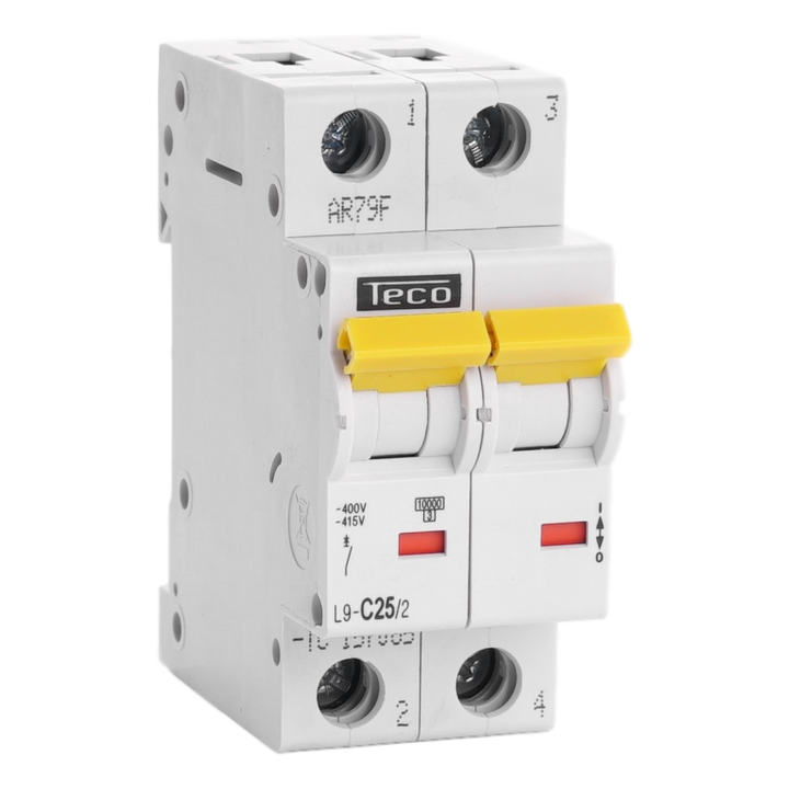 TECO - Automaat 2P 25A 10kA Curve C - L9C252
