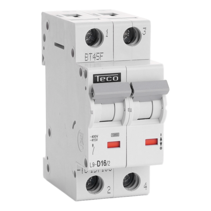 TECO - Automaat 2P 16A 10kA Curve D - L9D162