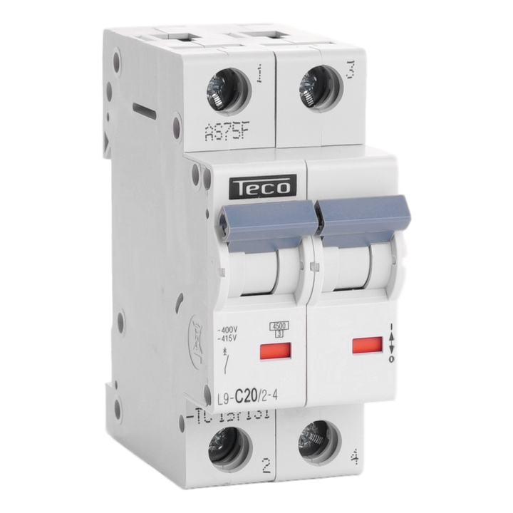 TECO - Automaat 2P 20A 4,5kA Curve C - L9C2024