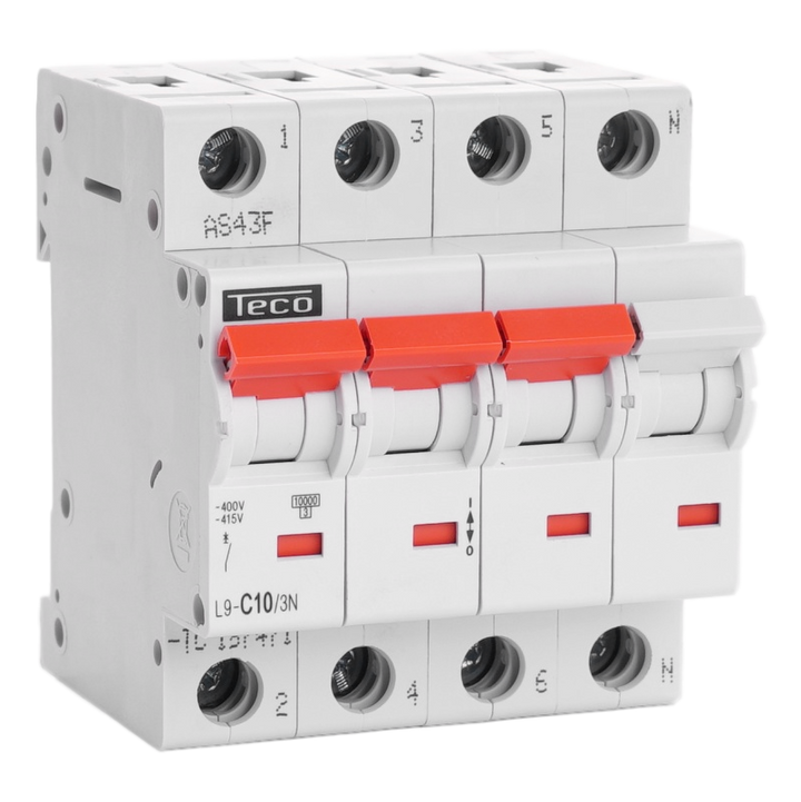 TECO - Automaat 3N 10A 10kA Curve C - L9C103N