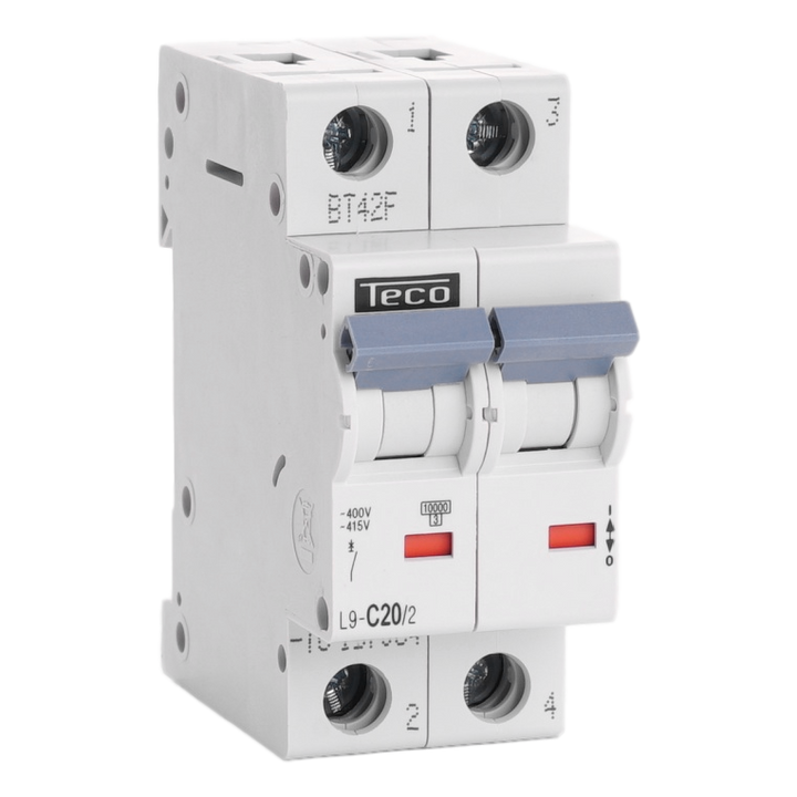 TECO - Automaat 2P 20A 10kA Curve C - L9C202