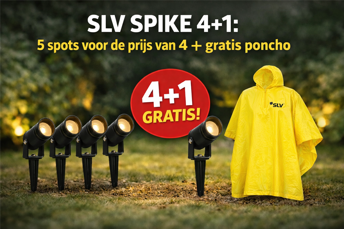 SLV - Ledspike Promo 5 x LED Spike artikel 1002201 (4+1 gratis) - 1005253