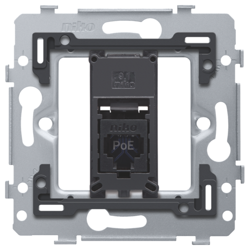 Niko - 1 RJ45 aansluiting UTP Cat. 6A, klaar voor PoE++, vlakke uit - 170-79271