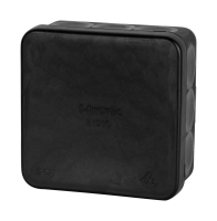 f-tronic - Zwarte IP55 installatiedoos met flexibele kabelinvoer - 7340168