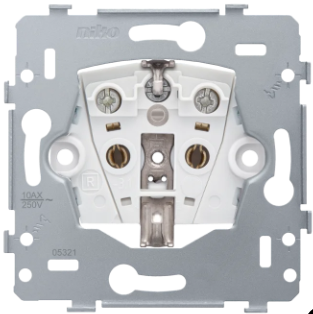 Niko - Sokkel voor stopcontact met randaarde, inbouwdiepte 28,5 mm, - 170-34200