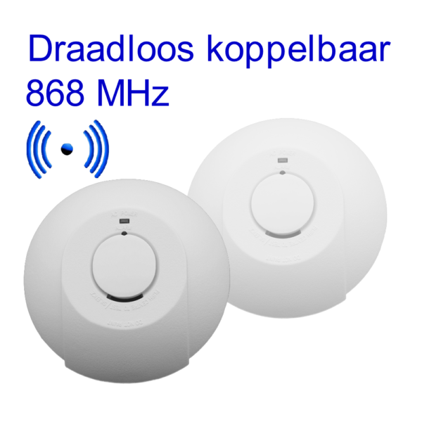 Fito - Draadloos koppelbare rookmelder 230V + backup batterij - FIT-230RFL