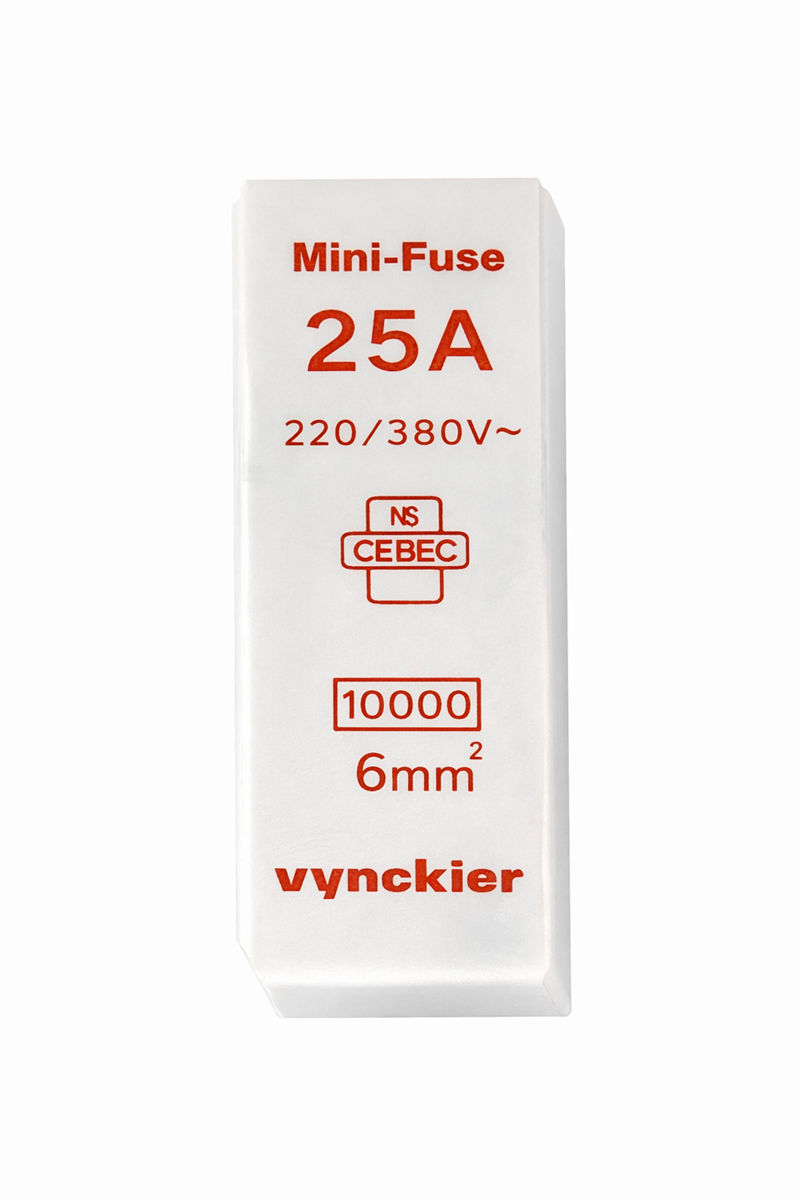 ABB - Vynckier Mini Fuse penzekering 25A 6mm² 220/380V - GEP619032