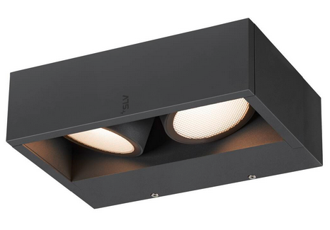 SLV - ESKINA FRAME WL double wandopbouwarmatuur antraciet 27 W - 1006314