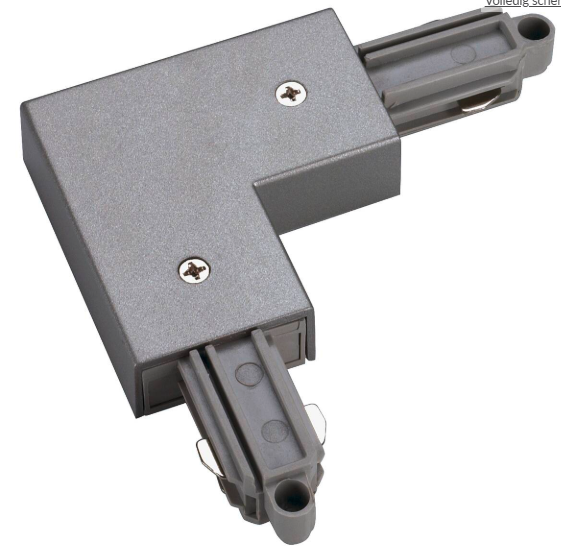 SLV - HOEKVERBINDER, voor 1 fase opbouwrail - 143052