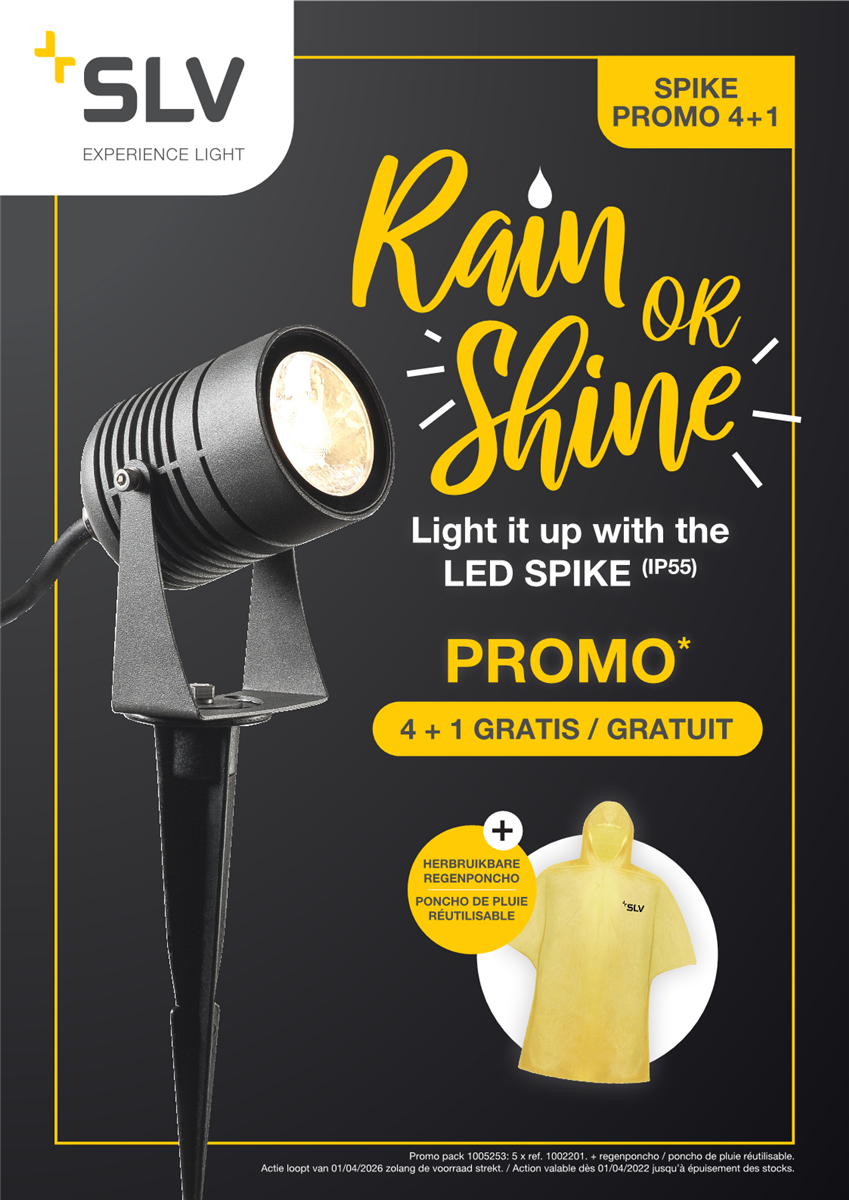 SLV - Ledspike Promo 5 x LED Spike artikel 1002201 (4+1 gratis) - 1005253