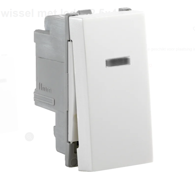 Niko - Schakelaar wissel met led 22,5x45 - 101-07610