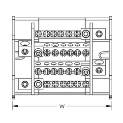 nVent Eriflex - Verdeelset 4 polig TD 100/125ALL 14 klemmen - 563840